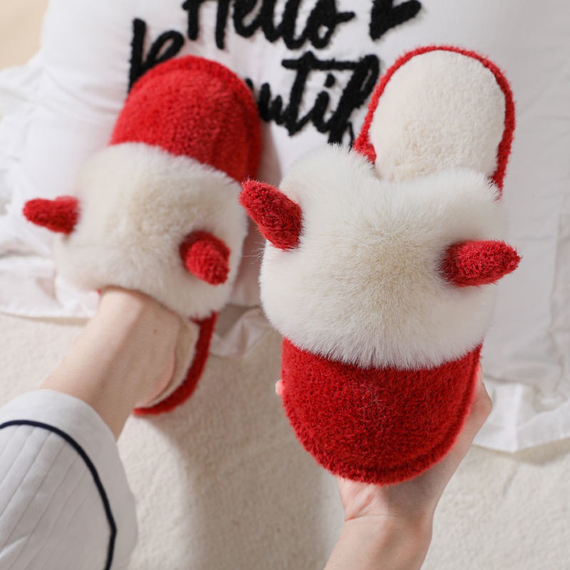 Dép Lông Đi Trong Nhà Chống Trượt Giữ Ấm Họa Tiết Hoạt Hình Thời Trang Thu Đông Cho Nam Và Nữ