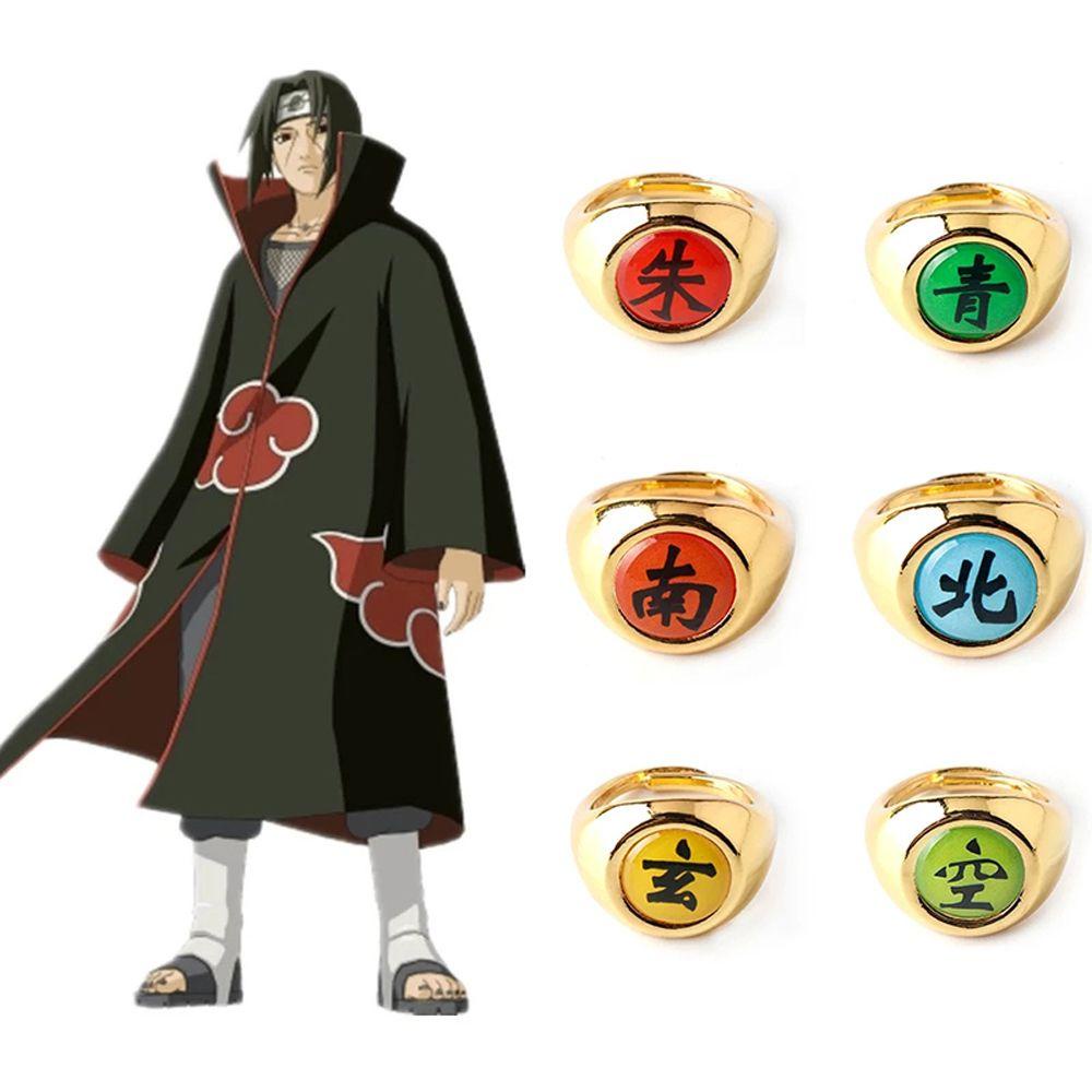 Nhẫn Họa Tiết Anime Itachi Pain Orojimaru Akatsuki Đám Mây Đỏ Dành Cho Cặp Đôi Trẻ Em DIY