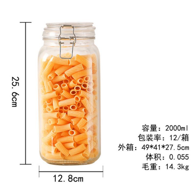 Hũ gia vị thủy tinh quai cài Inox | BigBuy360 - bigbuy360.vn