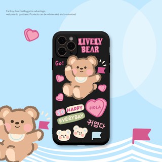Ốp điện thoại mềm in hình gấu hoạt hình cho i 12 Pro Max Mini 11 Pro Max X XS Max XR 7 8 Plus