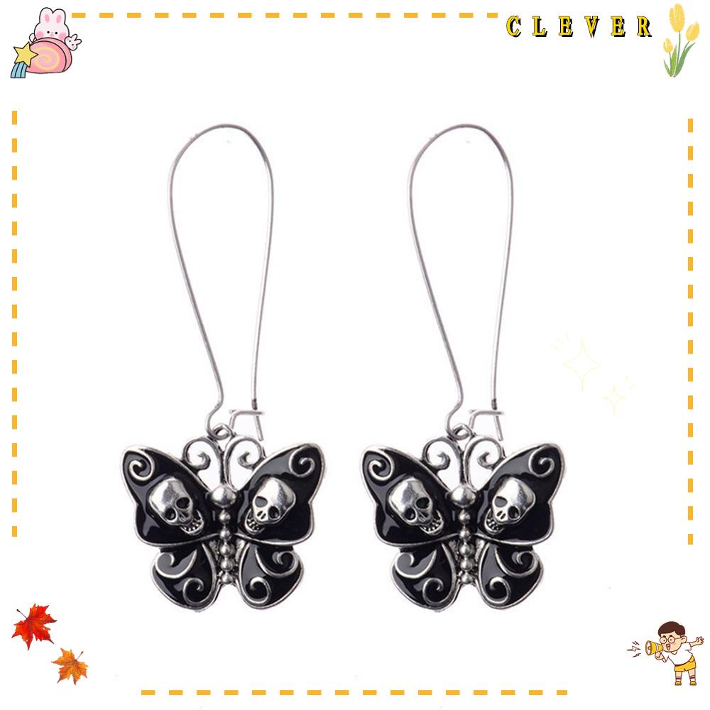 1 Đôi Khuyên Tai Hình Bướm Phong Cách Gothic Cá Tính
