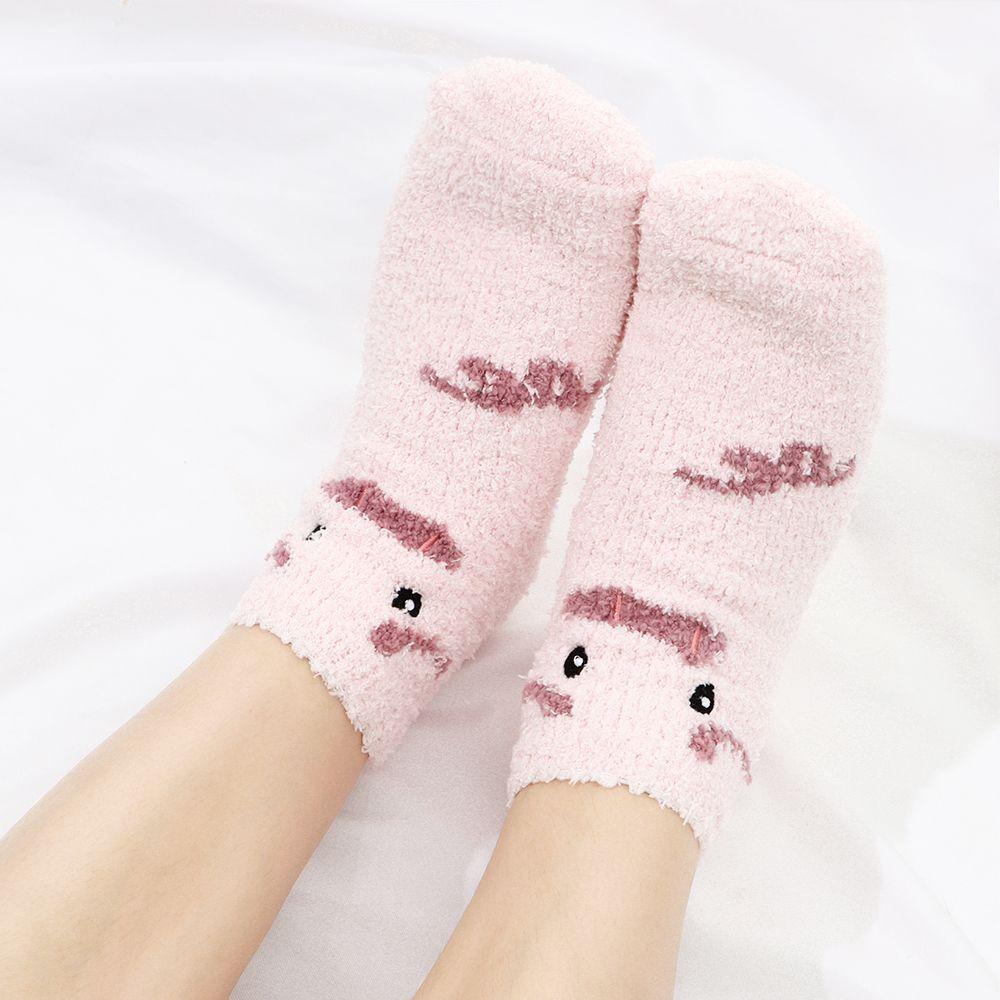 Vớ Ngủ Lông Cừu San Hô Dày Dặn Ấm Áp Dễ Thương