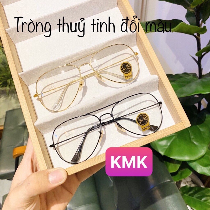 Kính mát rayban đổi màu , tròng thủy tinh , nam nữ đều hợp