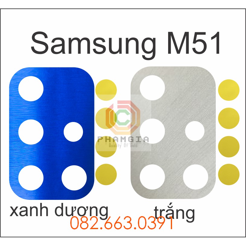 Dán decal  nhôm chống xước camera Samsung M51 / M21 / M30s
