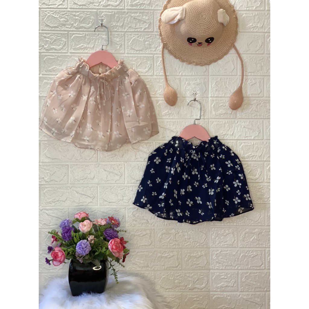 chân váy voan hoa bé gái size 9-17kg