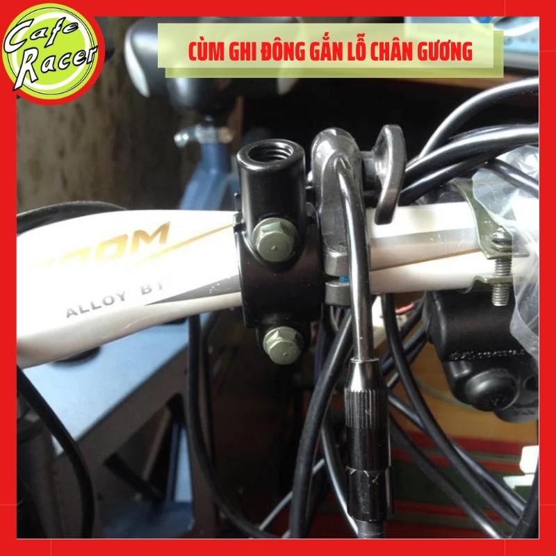 Pat giá gắn chân gương 10mm, cùm gắn ghi đông tay lái 22mm giá 1 cái