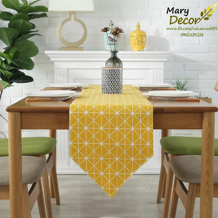 KHĂN RUNNER MARY DECOR - HỌA TIẾT VÀNG KR-E01