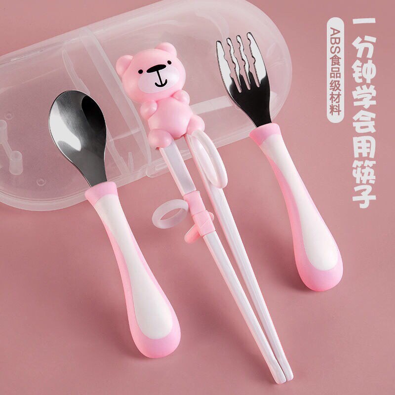 Sét đũa thìa dĩa inox Hàn Quốc cho bé