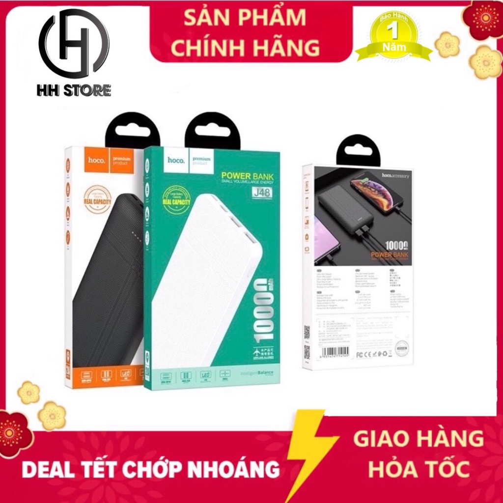 Pin dự phòng HOCO J48 dung lượng 10000mAh - (Bảo Hàng 12 Tháng)