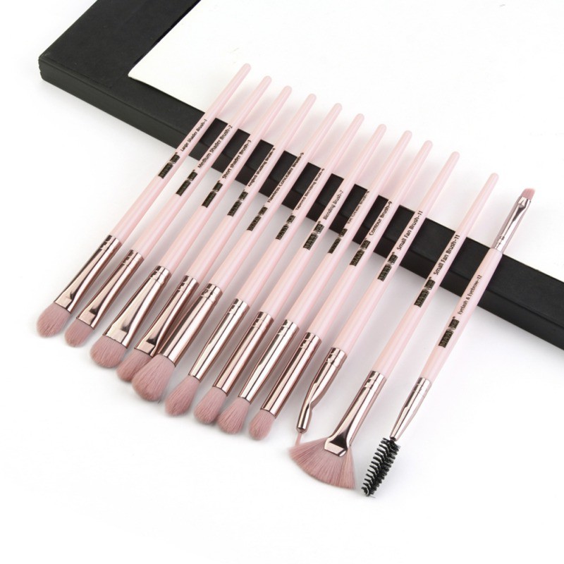 [Hàng mới về] Set 12 cọ trang điểm phấn phủ phấn mắt đa năng đầu lông mềm chất lượng cao