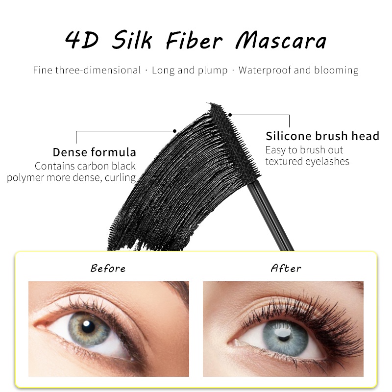 Mascara ANNIES QIC 4D uốn đen chống thấm nước phong cách nữ hoàng Thái