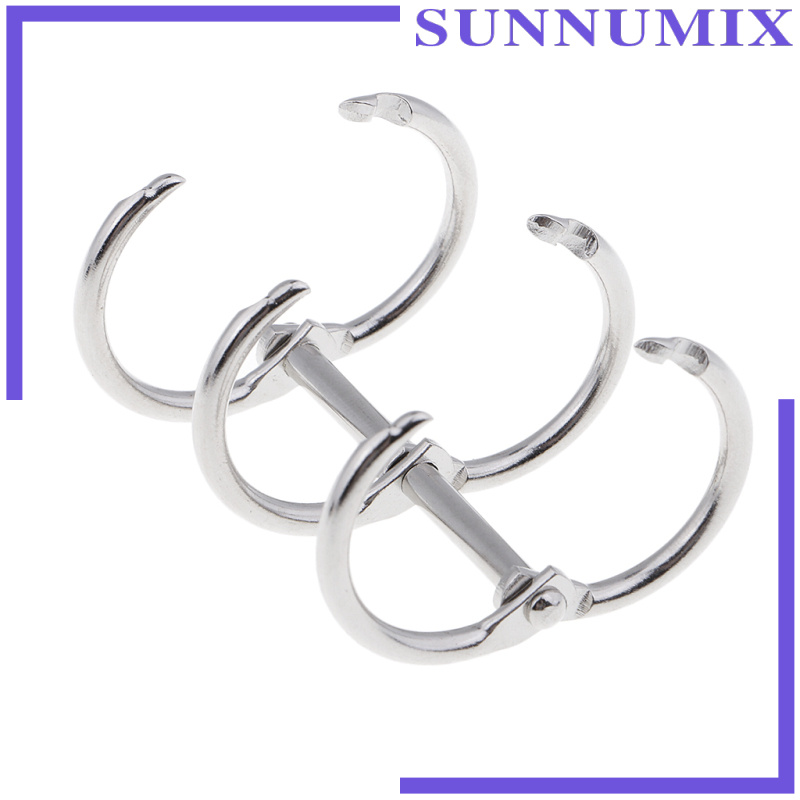 [SUNNIMIX]3Pcs A5 A6 Album Binder Spiral Ring Refillable Loose Leaf Rings Gold