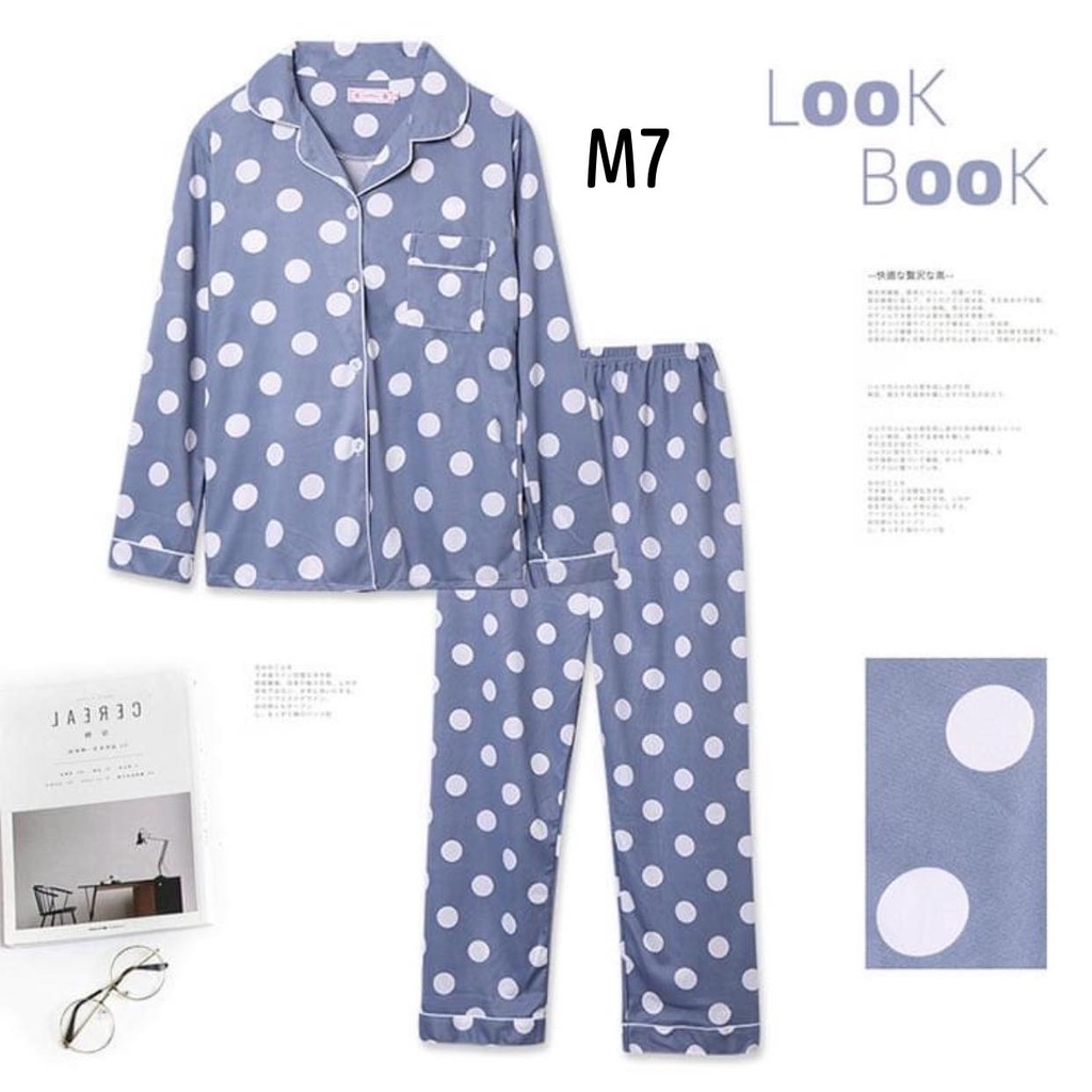 Đồ bộ nữ dễ thương mặc nhà thu đông pijama cotton sữa Look Book hàng Quảng Châu cao cấp