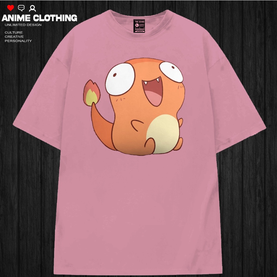 Áo thun in hình Áo Thun Hồng Nam Nữ Unisex Charmander Pokemon Cute Dễ Thương Ngộ Nghĩnh Hài Hước độc đẹp giá rẻ