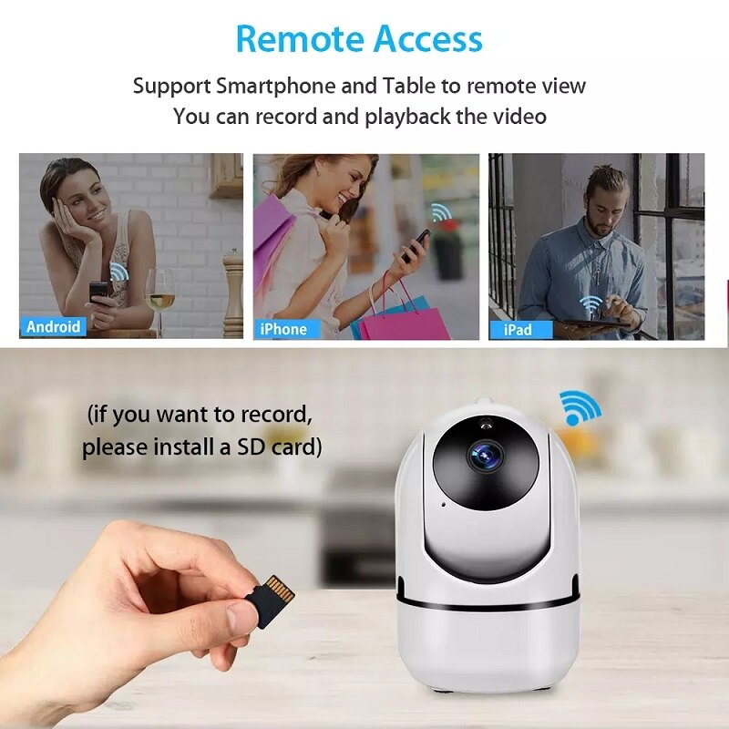 Camera CCTV EVKVO không dây theo dõi tự động FHD 3MP WIFI IP quan sát hồng ngoại ban đêm âm thanh hai chiều PTZ IP CCTV | BigBuy360 - bigbuy360.vn