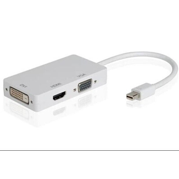 Bộ ChuyểN Thunderbolt Mini DP Sang HDMI DVI VGA 3 Trong 1 Cho MacBook Air Pro