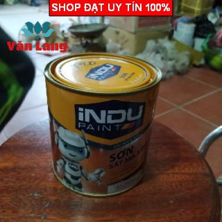 Sơn sắt mạ kẽm INDU màu Nhũ Đồng Z91 800ml Bám dính tốt, bền màu, độ bóng cao - Chính Hãng