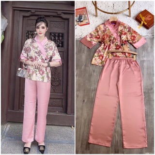 Bộ đồ phật tử đi chùa lụa satin cao cấp