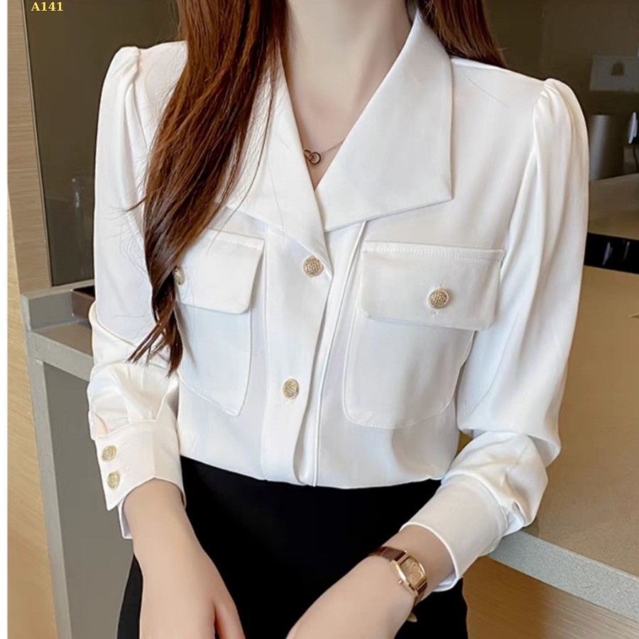 Mã áo sơ mi A141 chất vãi mềm mịn mặc sang trọng