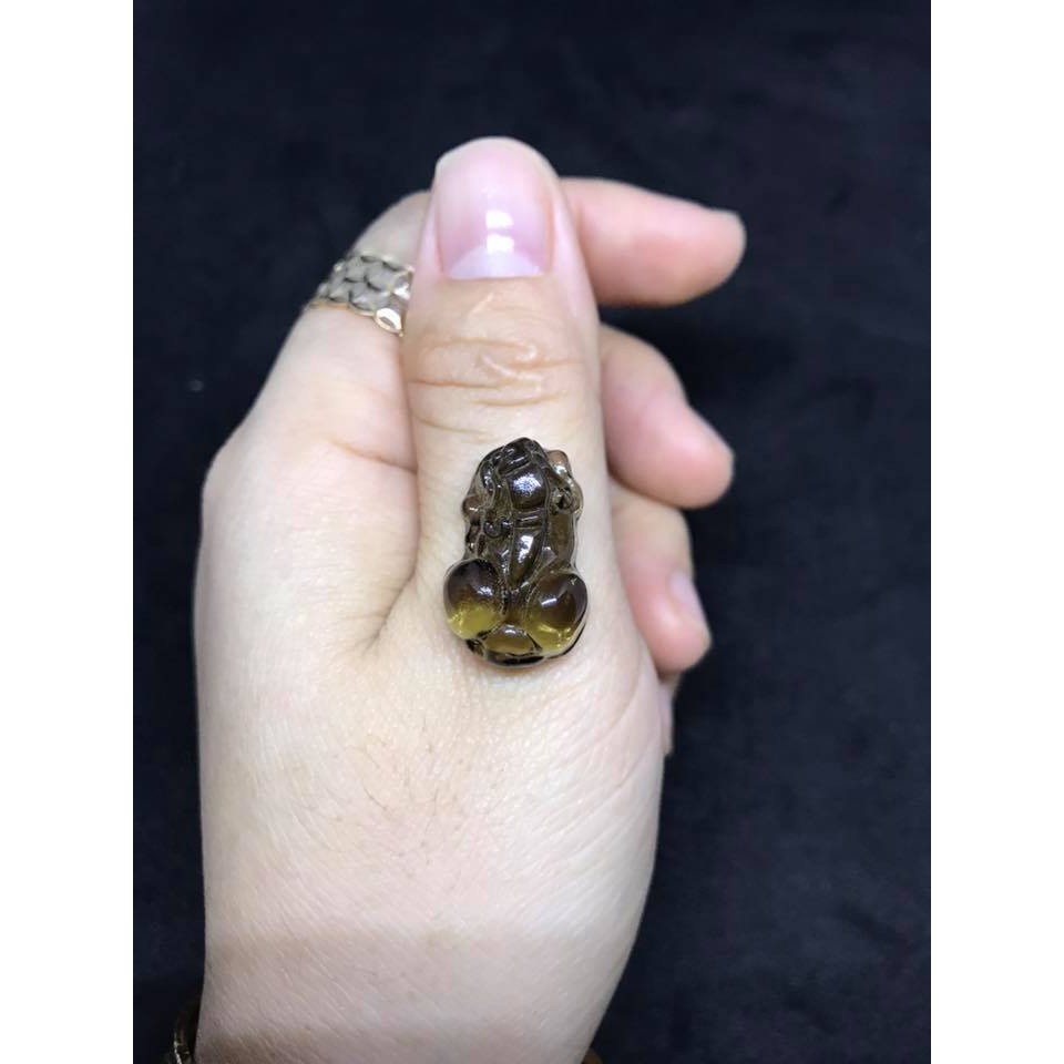 MẶT TỲ HƯU MAY MẮN TÀI LỘC ĐÁ PHONG THỦY XÁM KHỐI