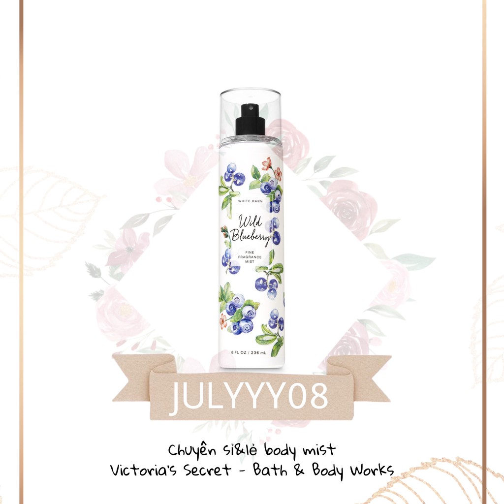 Xịt thơm toàn thân BATH &amp; BODY WORK - WILD BLUEBERRY 30ml/50ml/100ml +jɥȽÿ08+