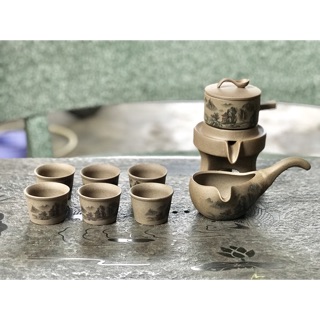 Bộ Ấm Chén Cối Xay