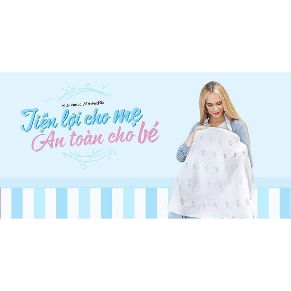 Khăn che bú vải sợi tre cho bé Mamaru MA-CB01