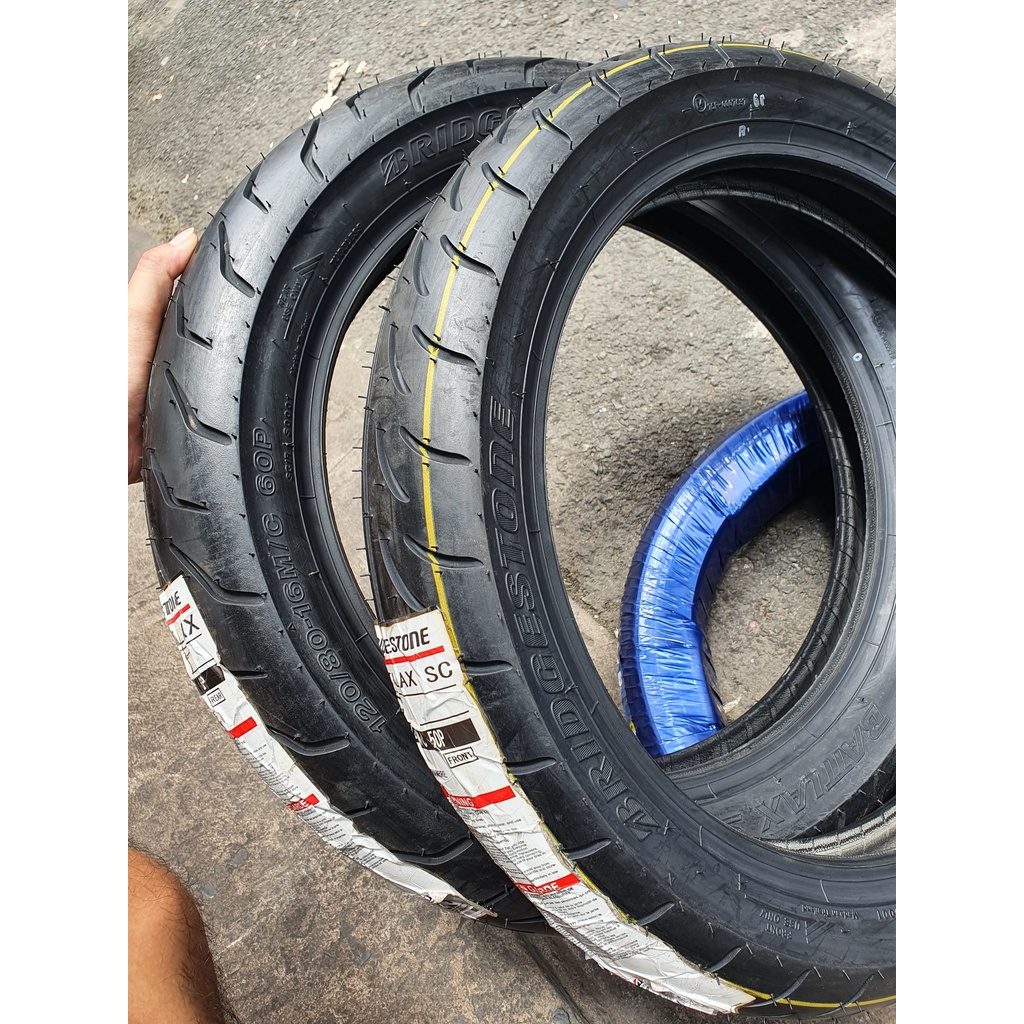 Cặp vỏ lốp xe Bridgestone Battlax SC cao cấp cho Honda SH125 150 size 100/80-16 và 120/80-16, giá 1 cặp
