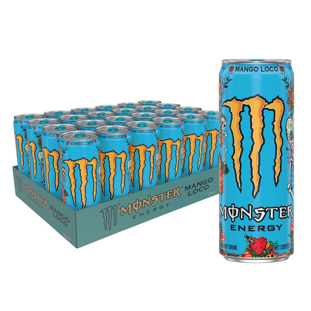 Lốc 24 Lon Nước Tăng Lực Monster Energy Mango Loco Vị Xoài Lon 355ml