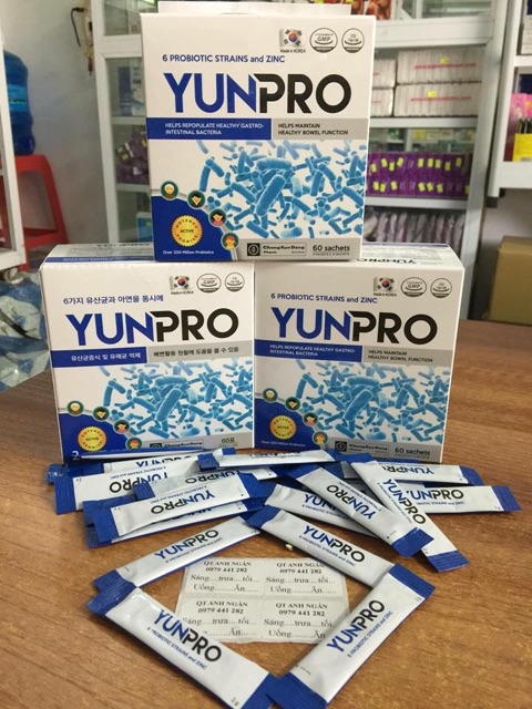 MEN VI SINH 6 CHỦNG VÀ KẼM YUNPRO HÀN QUỐC HÀNG CHÍNH HÃNG
