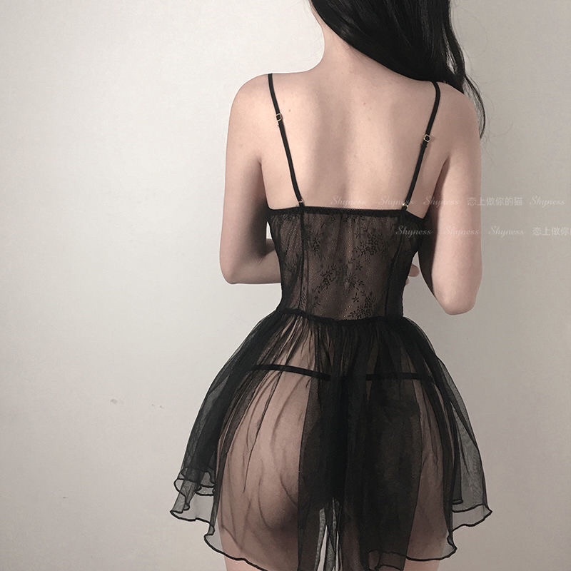 Váy ngủ sexy xuyên thấu - Đầm ngủ 2 dây quyến rũ gợi cảm
