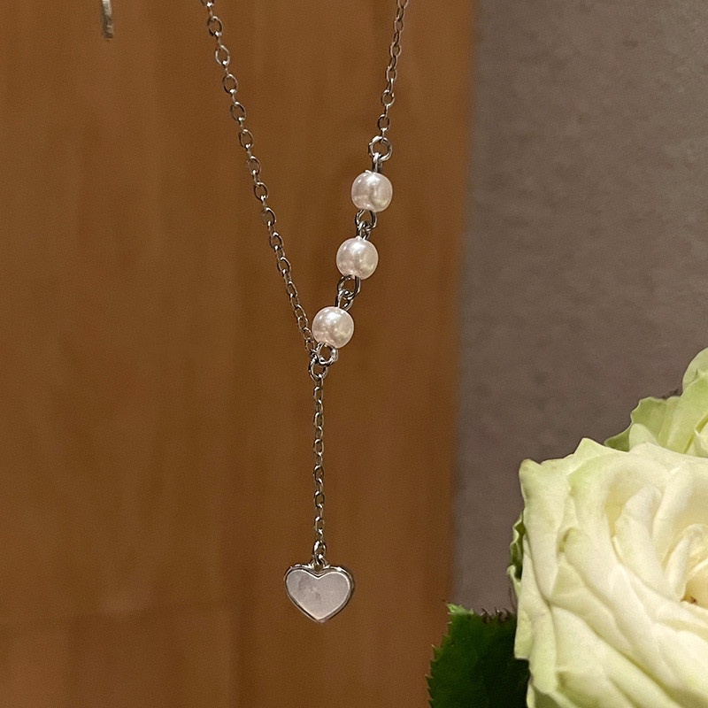 Vòng cổ Bạc Mặt Trái Tim Vỏ Sò Thời Trang Dành Cho Nữ