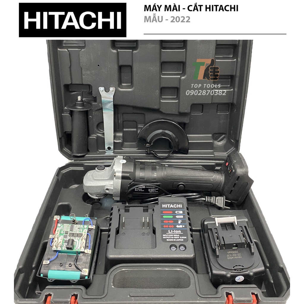 Máy mài pin, Máy cắt Pin Hitachi 2022- Pin10cell - Động cơ không chổi than