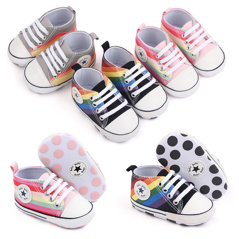 Giày tập đi cho bé Mialy Kids (0-15 tháng) mẫu mới 2022 - đế mềm chống trượt dáng thể thao nhiều màu sắc cho bé trai gái