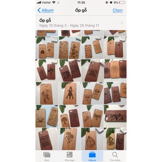 Combo ốp gỗ trơn cho điện thoại