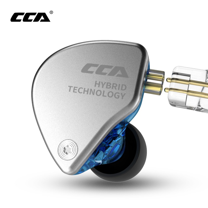 Tai nghe giám sát/chơi thể thao âm bass hifi công nghệ kết hợp khử tiếng ồn bằng kim loại CCA CA4 1DD+1BA ZAX