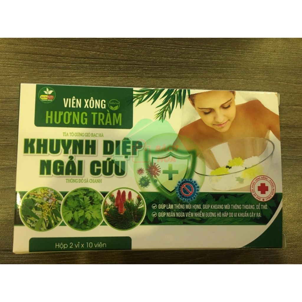 1 Hộp Viên Xông Thảo Dược Thiên Nhiên Natural, Viên Xông Hương Tràm