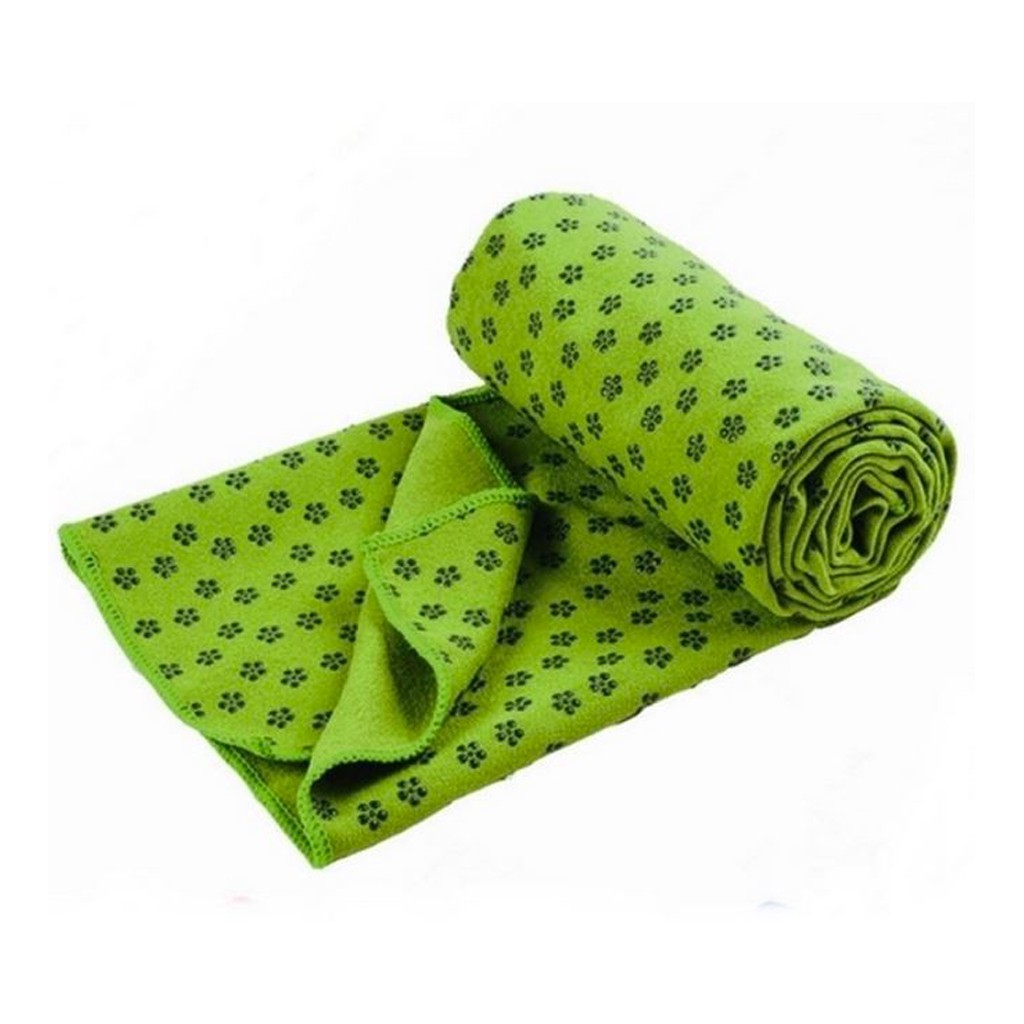 Khăn Trải Thảm Yoga KTT01 Chất Liệu Microfiber Dày Chống Trượt Thấm Mồ Hôi Cao Cấp [Tặng Túi Đựng Khăn]