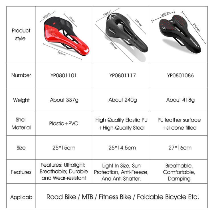 Yên xe đạp WEST BIKING bọc da pu phối gel silica thoải mái chống sốc