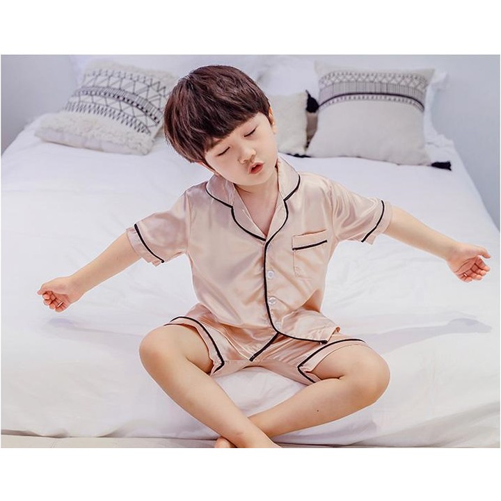 Bộ Ngủ Lụa Pijama cộc tay Mầm Store