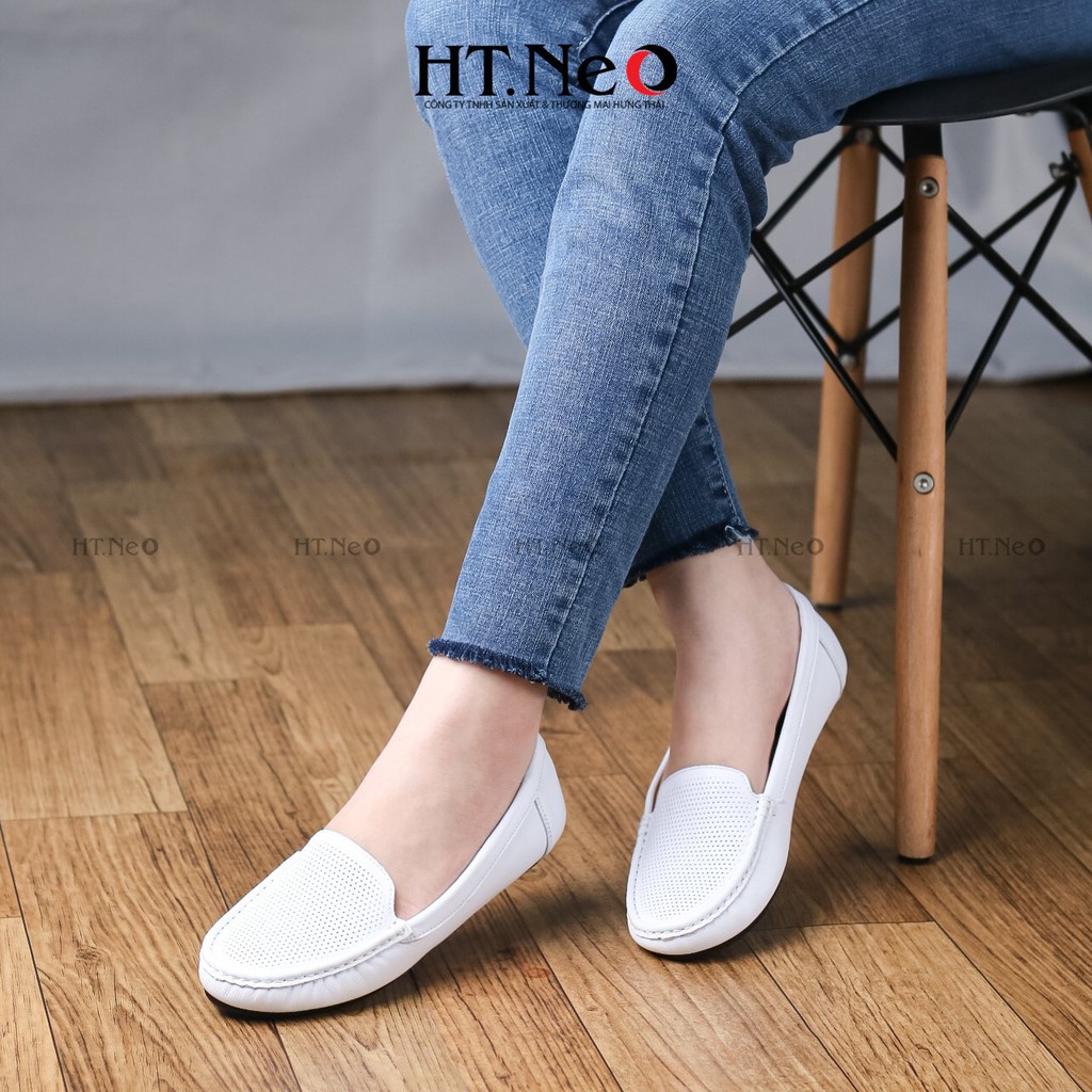 Giày lười nữ -  giày da nữ HT.NEO da bò thật 100%, thiết kế đơn giản và nhẹ nhàng nhưng vẫn trang nhã NU96