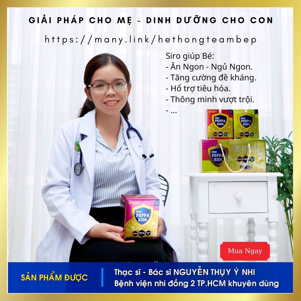 Siro ăn ngon tăng cường đề kháng Peppa Kids Plus L1 bổ sung vitamin cho bé - COMBO 2 HỘP - Mã: BEP012