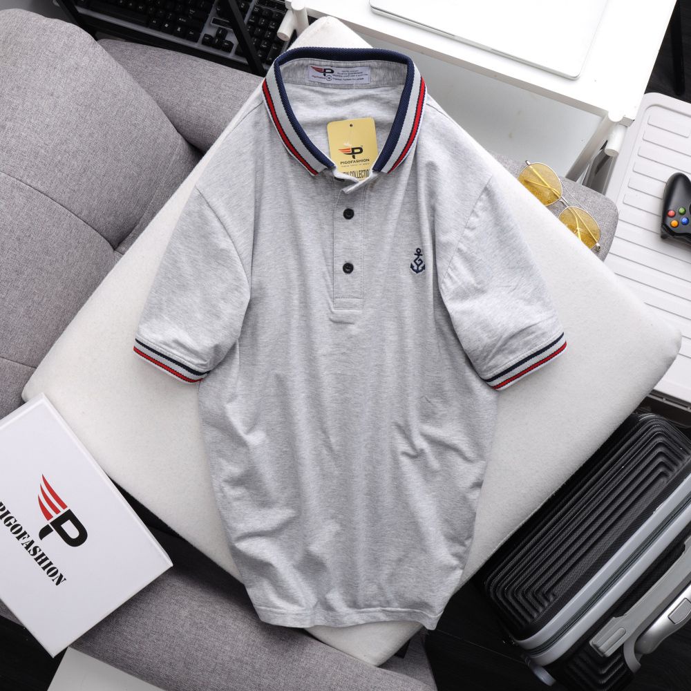 [Mã LTBAUAB19 giảm 7% đơn 99K] Áo thun nam có cổ SPMAHT07 cotton cao cấp, cổ phổi bo co giãn thoáng mát - PigoFashion