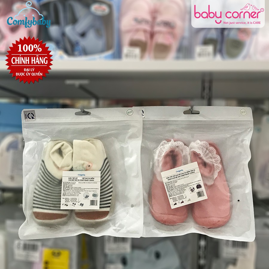 Giày Tất Tập Đi Comfybaby Đế Cao Su Chống Trượt Cho Bé