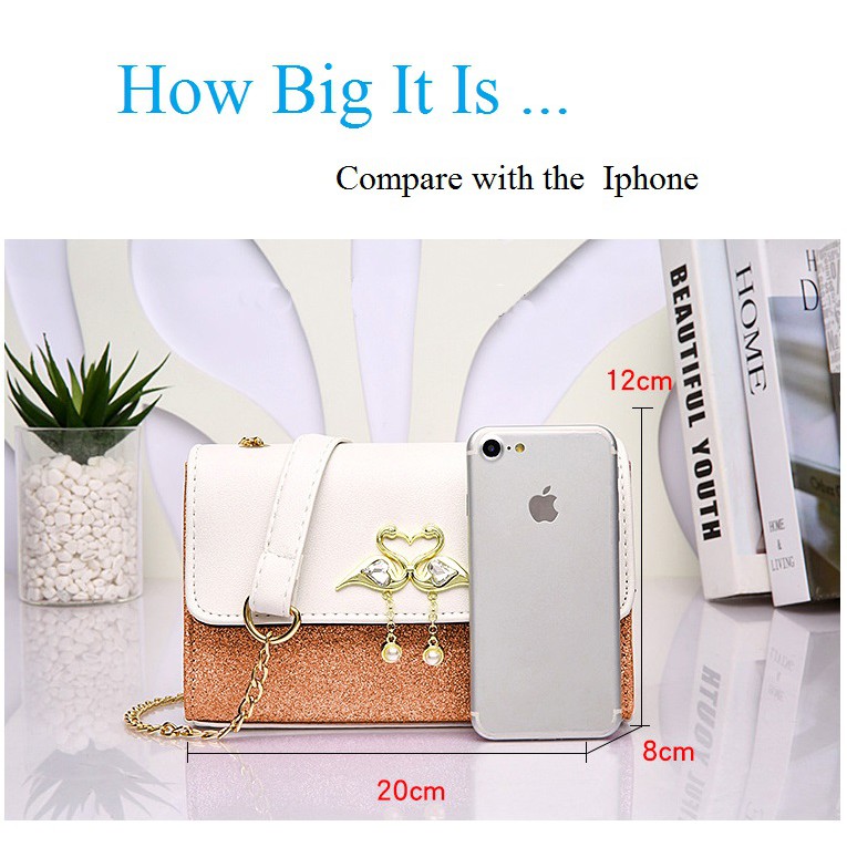 Túi Đeo Chéo, Túi Đeo Chéo T15 Thiên Nga  Màu Cam