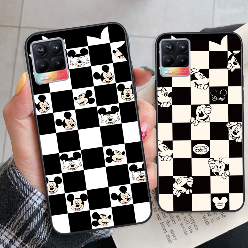 Ốp lưng Realme 8 / Realme 8 Pro trái tim họa tiết caro, mikey họa tiết beabrick kaws cute