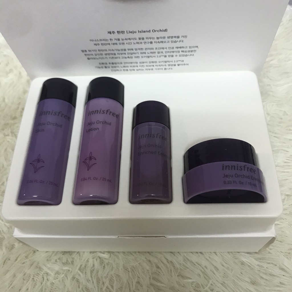 Bộ dưỡng da toàn diện, dưỡng trắng, chống lão hóa Innisfree Jeju Orchid Special Kit 4 Item Hàn Quốc