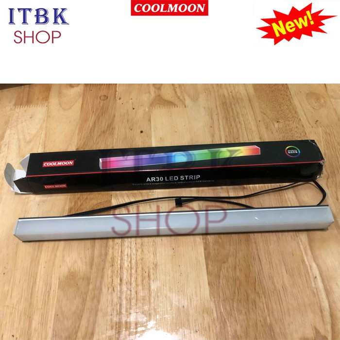 Thanh Led RGB Coolmoon Sáng 2 Mặt Có Nam Châm Đế - Đồng Bộ Hub Coolmoon