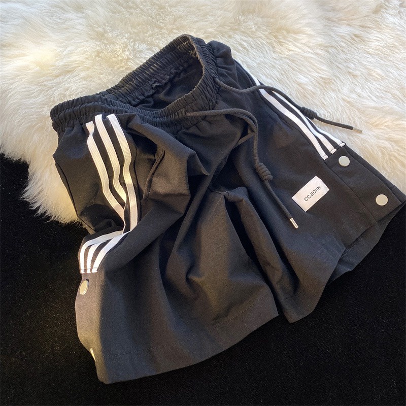 Quần short Unisex- Quần đùi Nam nữ phối cúc bấm cực chất