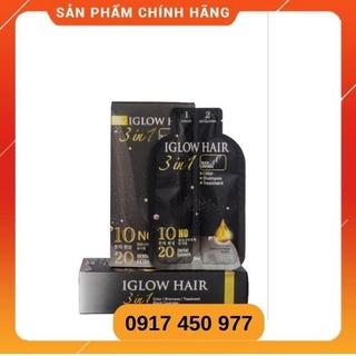 [Hàng chính hãng] [gói lẻ dùng thử] Dầu gội phủ bạc-IGLOW HAIR -Hàn Quốc - Phú Thái  15ml